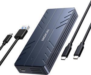 40Gbps M.2 NVMe Enclosure with Cooling Fan,Thunderbolt SSD Enclosure for M1 Pro/Max Mac,MOKiN Aluminum M.2 Enclosure Support M/B+M Key Size 2280/2260/2242 Compatible with Thunderbolt 3/4/USB4/3.2/3.1