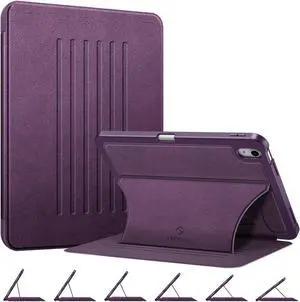 Fintie Magnetic Stand Case for iPad (A16) 11th Generation 11 Inch (2025), iPad 10th Generation 10.9 Inch (2022) - Multiple Angles Shockproof Rugged Soft TPU Cover with Pencil Holder, Purple