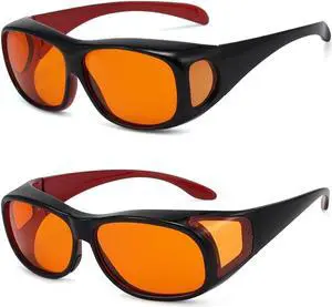 Eyekepper 2 Pack Fit Over Blue Light Blocking Glasses Wear Over Computer Eyeglasses
