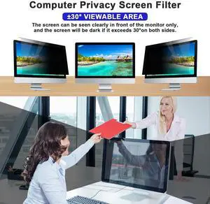 Hanging Computer Privacy Screen Protector for 23, 23.6, 23.8, 24 Inches for 16:9 16:10 Widescreen Monitor, Blue Light Blocking Screen Protector Computer Privacy Screen Filter Panel Hanging Type, Eye P