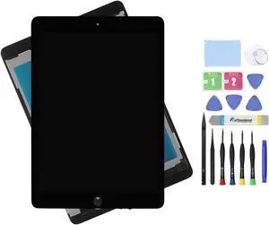 ARUISIFX 9.7" Screen Replacement for iPad air 2 2nd Generation A1567 A1566 Display LCD Assembly with Glass Touch + Digitizer + Repair Kit (Black)