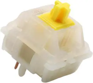 Milky Yellow Pro Switches Linear Pre lubed 5 Pin Switches for Mx Mechanical Gaming Keyboard (90 PCS)