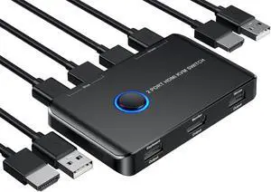 Generic KVM Switch, Giimake KVM Switch HDMI,USB KVM Switch for 2 Computers Sharing One HD Monitor and Keyboard Mouse