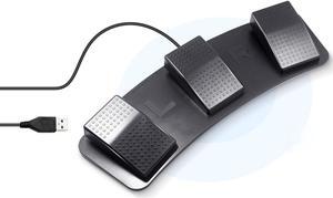 USB Triple Foot Switch Pedal, HID Programmable Customized Computer Keyboard, 3 Key Footswitch Mouse Keyboard Game String Multimedia
