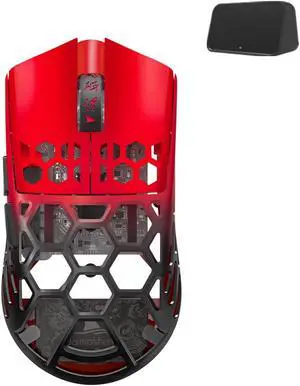Darmoshark M2 Wireless Gaming Mouse,Tri-Mode 4K/USB-C/Bluetooth Mouse Up to 26000DPI,PAW3395 Optical Sensor Lightweight 42g,5 programmable Button 500MAh Battery Life,Computer Mouse for Laptop,PC(RED)