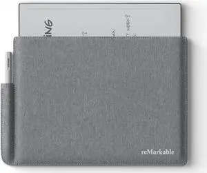Remarkable Folio The Original Sleeve for Remarkable 2 with Pen Holder | Minimalist Gray Polymer Weave
