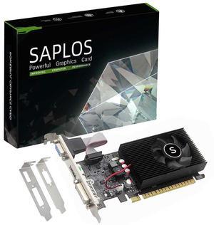 SAPLOS GT 730 4GB DDR3 128-bit, Low Profile Graphics Card, HDMI DVI VGA, PC Video Card, Computer GPU for Working, Low Power, PCI Express x16, 2K Support, Fermi, DirectX 11