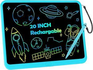 LCD Writing Tablet for Kids 20 Inch Rechargeable Drawing Board Toddler Educational Travel Toys Christmas Birthday Gift for 2 3 4 5 6 7 8 Year Old Girls Boy