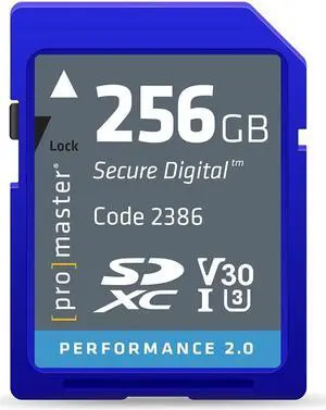 ProMaster SDXC 256GB Performance 2.0, Memory Card, (Model 2386)