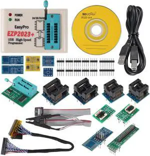 EZP2023 USB Programmer for EEPROM Flash - 24/25/93 BIOS 25T80 - Burn Offline Copy (USB + 15 Adapter)