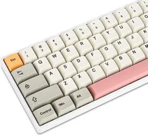 PBT keycaps 60 Percent Dye-Sub XDA 134 Retro keycap Set for Cherry MX Gateron Kailh Switches Gaming Mechanical Keyboard (Retro 9009)