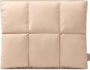 Comfyable Puffy Laptop Sleeve 13 Inch 14 Inch, Quilted Puffer Laptop Carrying Case, Pillow Case Compatible with MacBook Air M4 2025 M3 M2 M1, MacBook Pro M4 Pro/Max, Sand
