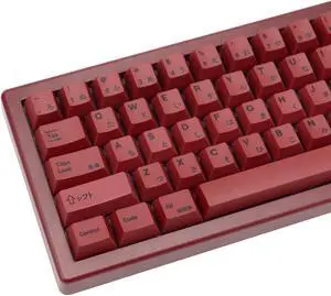 GEKUCAP 140 Keys PBT Japanese Keycaps Cherry Profile Key Caps DYE-Sub Red Keycap Minimalist Style Customized Keycaps Set Compatible with Cherry MX Switches Mechanical Keyboards