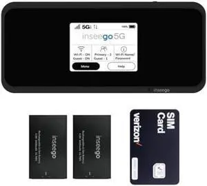 5G Mobile Portable WiFi | Verizon Wireless Jetpack Inseego MiFi M2100 | Free VPN Mobile Hotspot for Travel | Unlocked Globally | Speed Up to 2,7 Gbps | Use 8 hrs | EVDO-LINK Bundle - Verizon Sim Card