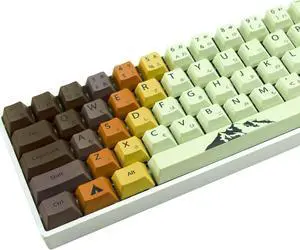 Keycaps, PBT keycap, Cherry Profile,104 Key Set for Mechanical Keyboard English (US) Layout(Yellow Climbing)