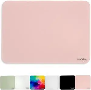 Glassboard Studio LuxxPad Glass Mouse Pad - Mouse Pad Gaming and Dry Erase Note Taking Pad, Tempered Strong Glass with Rubber Non-Slip Feet for Gaming & Work (Blush Pink, 10" x 14")