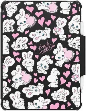 CASETiFY Impact Folio Case for iPad Air 10.9" (4th/5th Gen) - Sweetheart Mix by Foxy Illustrations - Clear Black