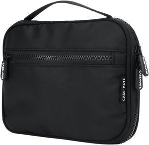 Case-Mate Electronic Organizer Travel Case - Portable Tech Travel Pouch w/Multiple Storage Mesh Pockets for Cable, Cord, Charger, Power Bank, Airpods - Airplane Travel Essentials Bag - Black
