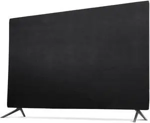Indoor TV dust cover black, elasticity soft cloth adaptive screen 51/52/53/54/55 inch protective cover, suitable for most brands of monitors (51-55 inch)