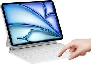 HOU for IPad Air 13 2024/Pro 12.9 Keyboard Case: Magnetic Floating Magic Keyboard for iPad Air 13 inch/Pro 12.9 inch(6th, 5th, 4th, 3rd Gen), Precision Multi-Touch Trackpad,Bluetooth Wireless Backlit
