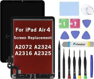 HOYRTDE 10.9" New Screen Replacement for iPad Air 4 4th Generation 2020 A2072 A2324 A2316 A2325 LCD Display Glass Touch Digitizer Premium Kit with Tools