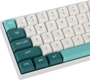 iRoboosta PBT Keycaps, CSA Profile Double Shot Keycap White and Green 163 Keys Key caps Full Set, Custom Keycaps for Cherry MX Switches Mechanical Keyboard (Forest Green)