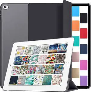 DuraSafe Cases for iPad PRO 1st Gen 2015 12.9 Inch [ 1 Gen ] ML0H2LL/A ML0G2LL/A MD517LL/A ML0N2LL/A ML0Q2LL/A ML0R2LL/A ML0V2LL/A ML0U2LL/A iPad Cover with Translucent Frosted Hard Back - Black