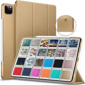 DuraSafe Cases for iPad Pro 12.9 inch 4th Gen 2020 PC Cover A2229 MY2H2LL/A MY2J2LL/A A2069 MXAT2LL/A MXAV2LL/A MXAU2LL/A MXAW2LL/A A2233 MY3K2LL/A MY3J2LL/A MXFY2LL/A MXG02LL/A - Brass Golden