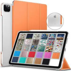 DuraSafe Cases for iPad PRO 12.9 Inch 2021 5th 2020 4th Generation [ Pro 12.9 5 4 ] A2378 A2461 A2379 MHNR3LL/A MHNT3LL/A MY3K2LL/A MY3J2LL/A Slim Lightweight PC Dual Angle Stand Cover - Orange
