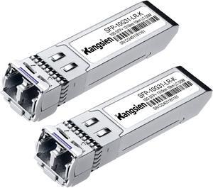 10GBASE-LR SFP+ Module, 10G 1310nm Single Mode SFP LC Fiber Optic Transceiver, SFP+ Up to 10km Range, Compatible with Cisco SFP, Meraki, Ubiquiti, Mikrotik, Fortinet, TP-Link(2 Pack)