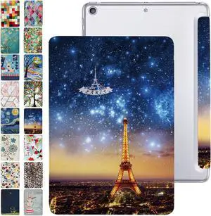 DuraSafe Cases for iPad PRO 12.9 Inch 2nd [ Pro 12.9 2 Generation 2017 ] A1670 A1671 MQEF2LL/A MQED2LL/A MQEE2LL/A MQDC2LL/A MQDD2LL/A MQDA2LL/A Printed PC Lightweight Clear Back Cover - Paris Night