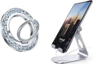 Lamicall Magnetic Twinkle Ring Phone Holder + Tablet Stand