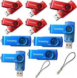 32GB USB Flash Drive 10 Pack Bulk USB Flash Drives 32GB Thumb Drive lcwamy USB 32GB Flash Drive 10 Pack Pen Drive 32GB USB Drives USB Stick