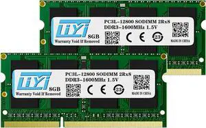 LIYI DDR3 (2x8GB) RAM (DDR3-1600) 1.5V (PC3-12800) 204 pin SODIMM 2Rx8 CL11 Non ECC Unbuffered SODIMM Laptop Notebook Memory RAM Module Upgrade