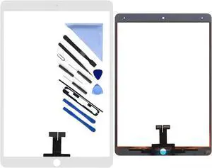 Touch Screen Digitizer Replacement for iPad Air 3 3rd Gen 2019 10.5" A2152 A2153 A2154 A2123 (Not LCD) with Adhesive+Tools (White)