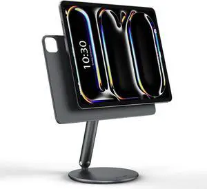 LULULOOK Magnetic iPad Stand Upgraded 360° Rotating Base, Only for iPad Pro 13 inch M4 (2024), Foldable Tablet Stand Aluminium iPad Holder for iPad Pro 13" M4 Desk Stand