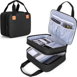 LUXJA Photo Printer Case Compatible with Canon SELPHY CP1500 / CP1300 / CP1200, Photo Printer Bag with Accessory Pockets, Black