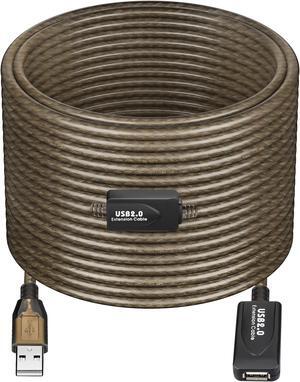GGMTY 65 FT USB Extension Cable, USB 2.0 Type A Male to A Female Active Repeater Extension Cable 65 ft, High Speed 480 Mbps