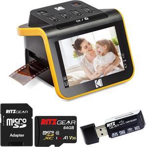 Kodak Slide N Scan Digital Film Scanner 5" Screen - Negative Film and Slide Digitzer, Convert Color & B&W Negatives & 35mm, 126mm, 110 mm Film to 22MP JPEGs with 64GB SD Card & Card Reader