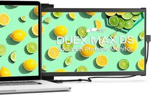 Mobile Pixels New Duex Max DS 14.1'' FHD 1080p Laptop Screen Extender, USB Type-C/HDMI Ports, Portable Monitor for 14'' to 17 Inch Laptops, Compatible with macOS/Windows/Apple/Android/Switch(Black)