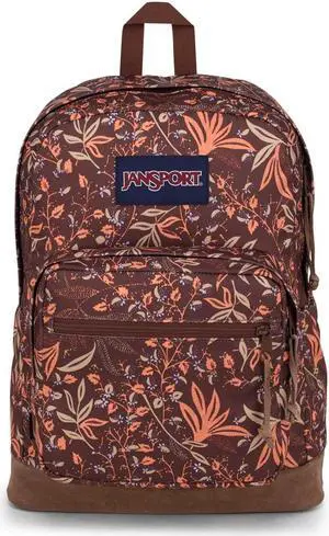 JanSport Right Pack Premium Backpack - Daypack with 15" Laptop Sleeve, Main Compartment & Water Bottle Pocket, Floral Tone