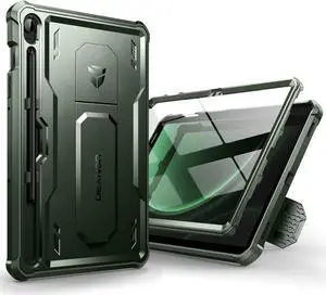 Dexnor Case for Samsung Galaxy Tab S9 FE 10.9 Inch 2023, [Built in Screen Protector & Kickstand] with Pen Holder Heavy Duty Shockproof Full Body Protective Cover for Galaxy Tab S9 FE Case (Green)