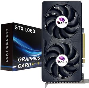 KAER NVIDIA Geforce GTX1060 Gaming Graphics Card(PCIex16 2.0 ,3G GDDR5 Memory) 192 Bit or PC Video Card with Dual Fans Computer Gpu with DVI HDMI DP Output