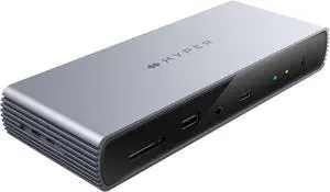 HyperDrive Thunderbolt 4 Dock - Dual 6K60Hz Display Support Docking Station, 96W PD Charge, 2.5 Gigabit Ethernet, 10Gbps USB-A File Transfer, 11 Ports for PC/Mac