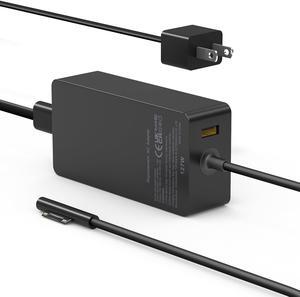 Surface Pro Charger 127W, Surface Book 3 Charger Replacement for Microsoft Surface Book 3 2 1, Surface Pro X 9 8 7 6 5 4 3, Surface Laptop 5 4 3 2 1, Surface Go 3 2 1 with 11FT Power Supply Cord