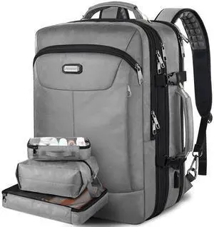 Carry on Backpack, Extra Large 50L Airline Approved TSA Travel Backpacks with 3 Packing Cubes