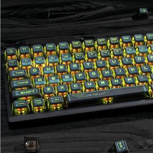 REDQIN X PIIFOX - Pudding Keycaps PBT Keycaps Shine Through Keycaps ASA Profile 117 Keys Set Custom Keycap Set Universal Compatiability for ROG Azoth/Scope II Keyboard (Binary Terminal)