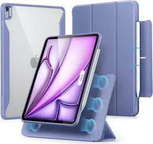 ESR for iPad Air 13 Inch Case (2025/2024) M3/M2 with Pencil Holder, Removable Magnetic Cover, Vertical Stand, Fully Supports Pencil Pro and Pencil(USB-C), Rebound 360 Series, Purple