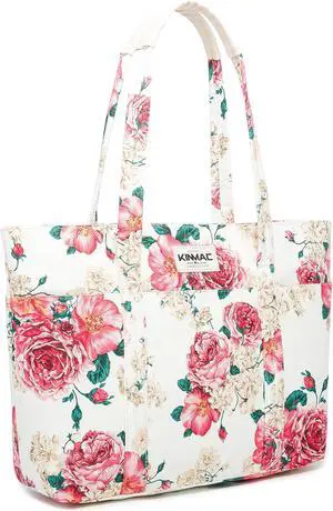 Kinmac Women's Laptop Tote Bag Top Handle Handbag Work Bag for Laptop Computer Up to 15 inch (Peony)