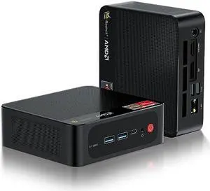 Beelink Mini PC, AMD Ryzen 7 5800H (8C/16T, up to 4.4GHz), 32GB DDR4 500GB M.2 NVMe SSD, SER5 Pro Mini Desktop Computer Support 4K@60Hz Triple Display/DP1.4/HDMI/Type-C/WiFi 6/BT5.2/Gaming/Office/Home
